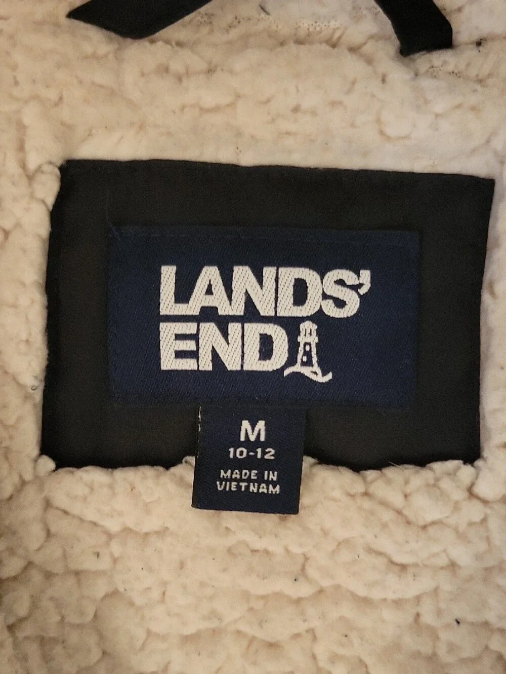 Lands' End Navy Hooded Puffer Coat for Kids